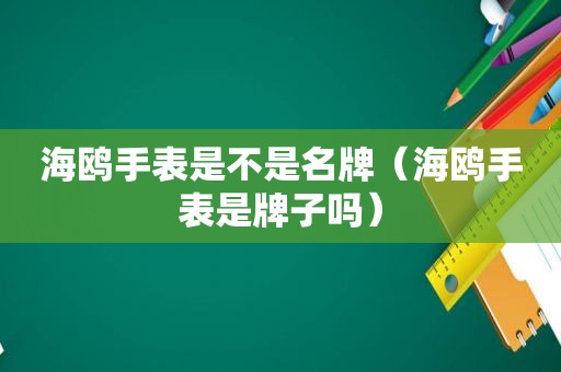 海鸥手表是不是名牌（海鸥手表是牌子吗）