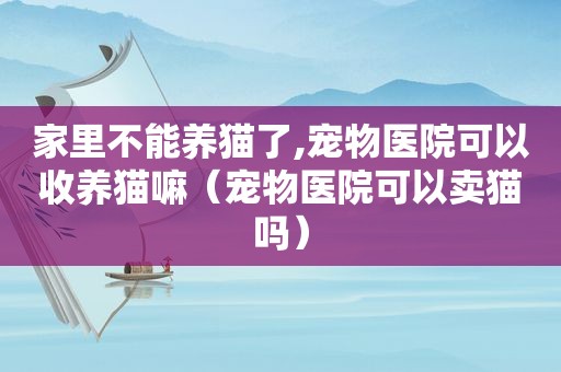 家里不能养猫了,宠物医院可以收养猫嘛（宠物医院可以卖猫吗）