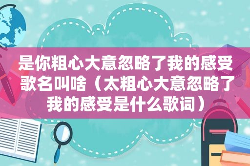 是你粗心大意忽略了我的感受 歌名叫啥（太粗心大意忽略了我的感受是什么歌词）