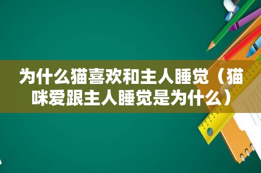 为什么猫喜欢和主人睡觉（猫咪爱跟主人睡觉是为什么）