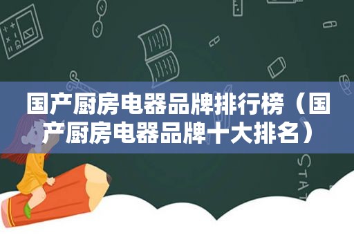 国产厨房电器品牌排行榜（国产厨房电器品牌十大排名）