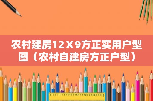 农村建房12Ⅹ9方正实用户型图（农村自建房方正户型）