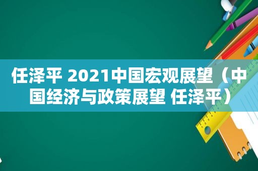 任泽平 2021中国宏观展望（中国经济与政策展望 任泽平）