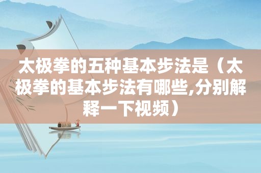 太极拳的五种基本步法是（太极拳的基本步法有哪些,分别解释一下视频）