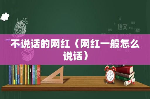 不说话的网红（网红一般怎么说话）