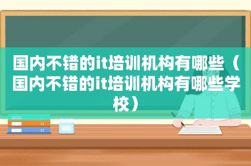 国内不错的it培训机构有哪些（国内不错的it培训机构有哪些学校）