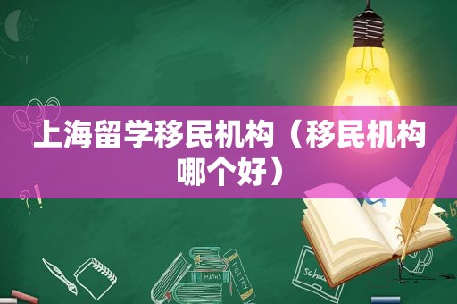 上海留学移民机构（移民机构哪个好）