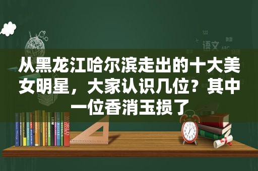 从黑龙江哈尔滨走出的十大美女明星，大家认识几位？其中一位香消玉损了