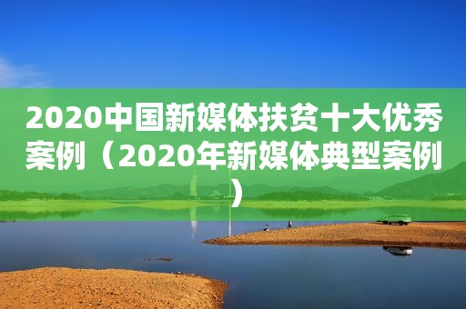 2020中国新媒体扶贫十大优秀案例（2020年新媒体典型案例）