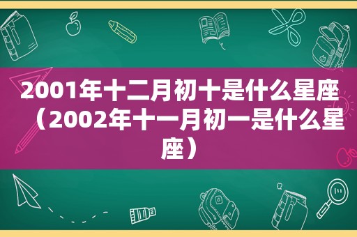 2001年十二月初十是什么星座（2002年十一月初一是什么星座）