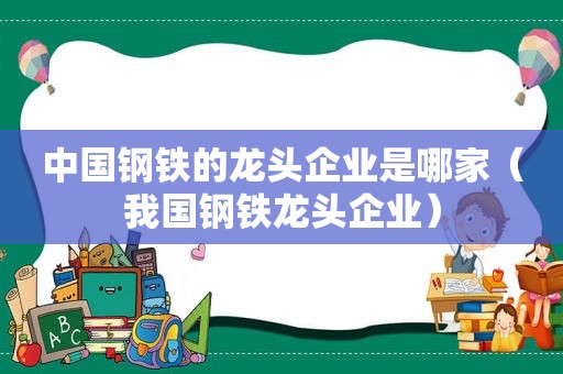 中国钢铁的龙头企业是哪家（我国钢铁龙头企业）