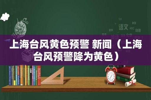 上海台风黄色预警 新闻（上海台风预警降为黄色）