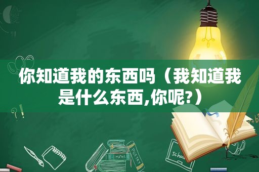 你知道我的东西吗（我知道我是什么东西,你呢?）