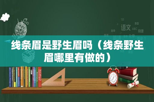 线条眉是野生眉吗（线条野生眉哪里有做的）