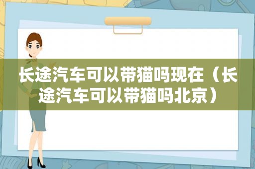 长途汽车可以带猫吗现在（长途汽车可以带猫吗北京）