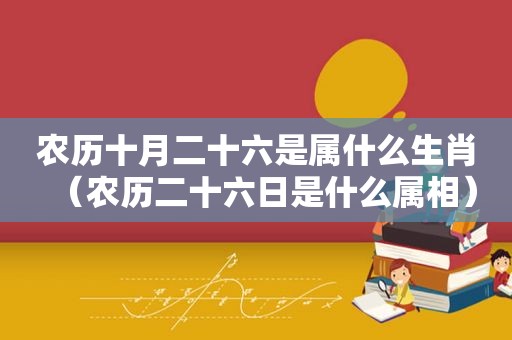 农历十月二十六是属什么生肖（农历二十六日是什么属相）