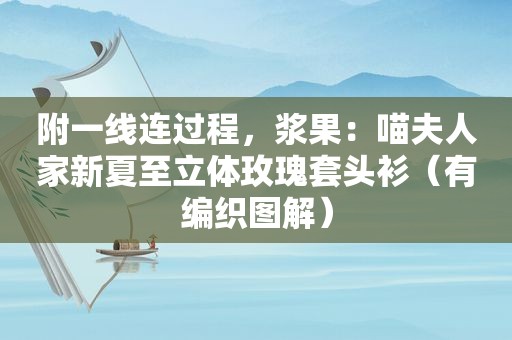 附一线连过程，浆果：喵夫人家新夏至立体玫瑰套头衫（有编织图解）