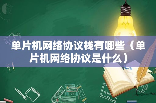 单片机网络协议栈有哪些（单片机网络协议是什么）