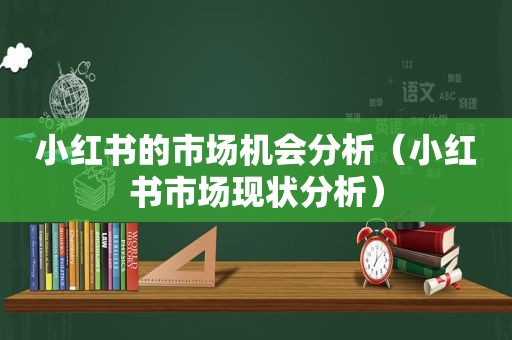 小红书的市场机会分析（小红书市场现状分析）