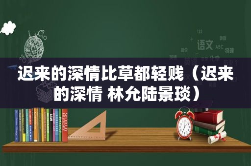 迟来的深情比草都轻贱（迟来的深情 林允陆景琰）