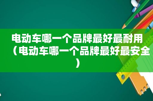 电动车哪一个品牌最好最耐用（电动车哪一个品牌最好最安全）