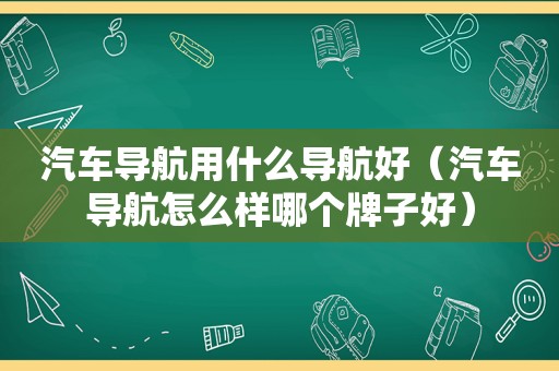 汽车导航用什么导航好（汽车导航怎么样哪个牌子好）