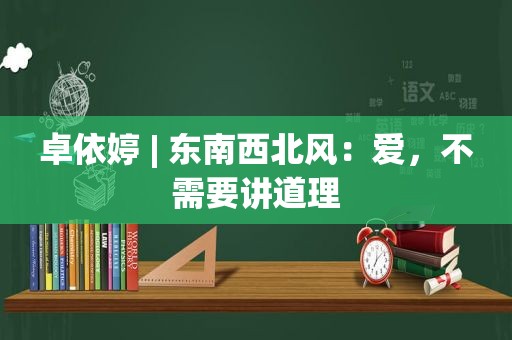 卓依婷 | 东南西北风：爱，不需要讲道理