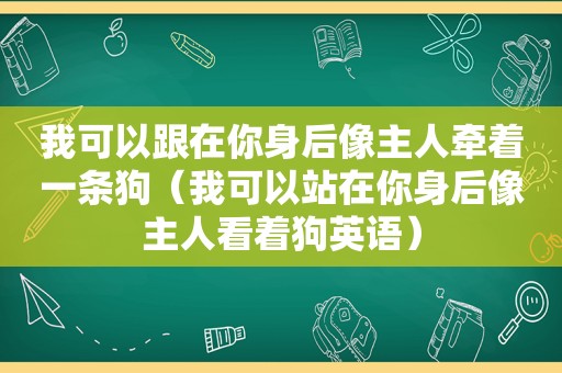 我可以跟在你身后像主人牵着一条狗（我可以站在你身后像主人看着狗英语）