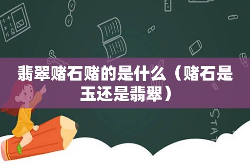 翡翠赌石赌的是什么（赌石是玉还是翡翠）