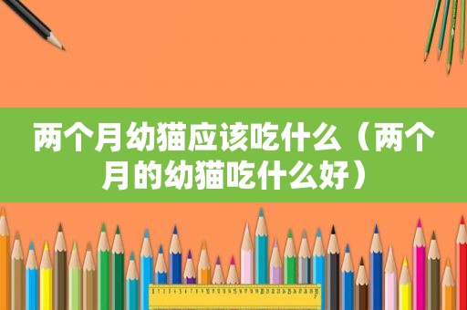 两个月幼猫应该吃什么（两个月的幼猫吃什么好）