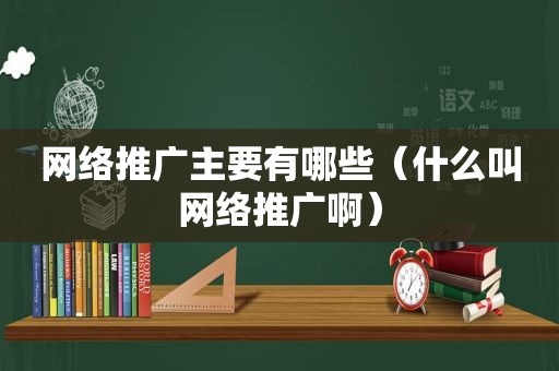 网络推广主要有哪些（什么叫网络推广啊）