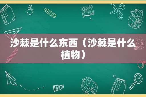 沙棘是什么东西（沙棘是什么植物）