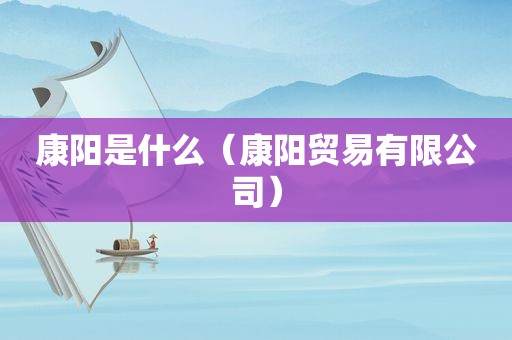 康阳是什么（康阳贸易有限公司）