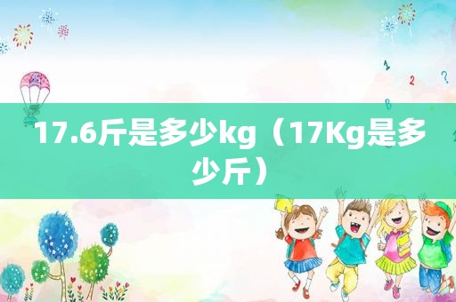 17.6斤是多少kg（17Kg是多少斤）