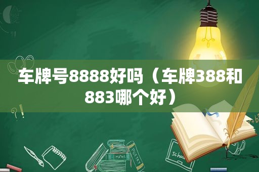 车牌号8888好吗（车牌388和883哪个好）