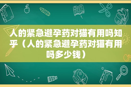 人的紧急避孕药对猫有用吗知乎（人的紧急避孕药对猫有用吗多少钱）