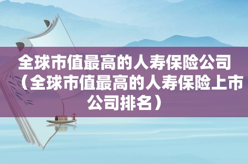 全球市值最高的人寿保险公司（全球市值最高的人寿保险上市公司排名）