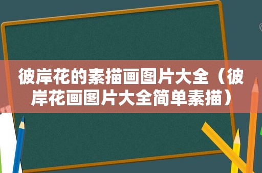 彼岸花的素描画图片大全（彼岸花画图片大全简单素描）