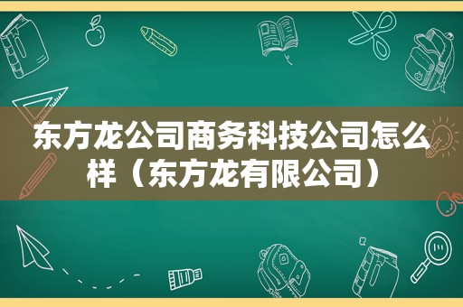 东方龙公司商务科技公司怎么样（东方龙有限公司）