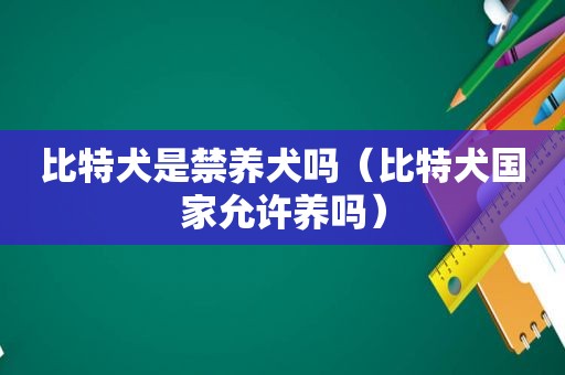 比特犬是禁养犬吗（比特犬国家允许养吗）