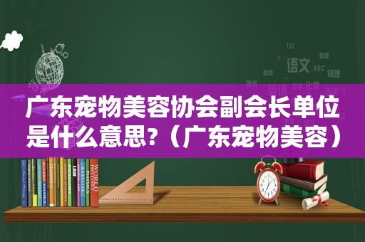 广东宠物美容协会副会长单位是什么意思?（广东宠物美容）