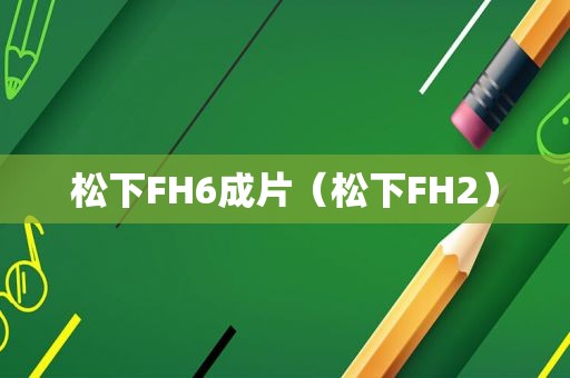 松下FH6成片（松下FH2）