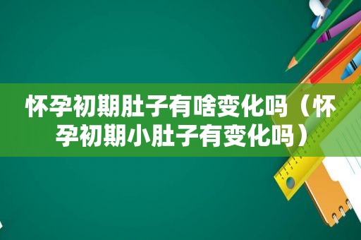 怀孕初期肚子有啥变化吗（怀孕初期小肚子有变化吗）