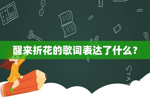 醒来折花的歌词表达了什么？