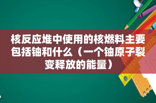 核反应堆中使用的核燃料主要包括铀和什么（一个铀原子裂变释放的能量）