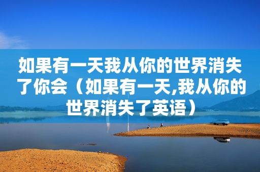 如果有一天我从你的世界消失了你会（如果有一天,我从你的世界消失了英语）