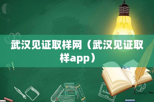 武汉见证取样网（武汉见证取样app）