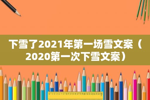 下雪了2021年第一场雪文案（2020第一次下雪文案）