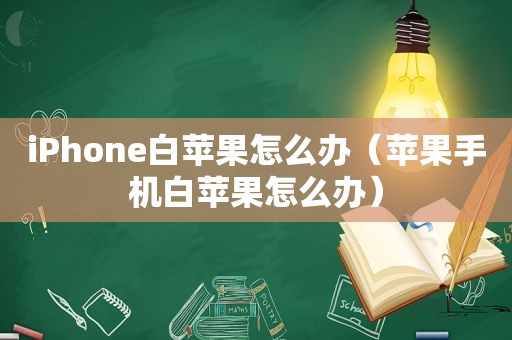 iPhone白苹果怎么办（苹果手机白苹果怎么办）