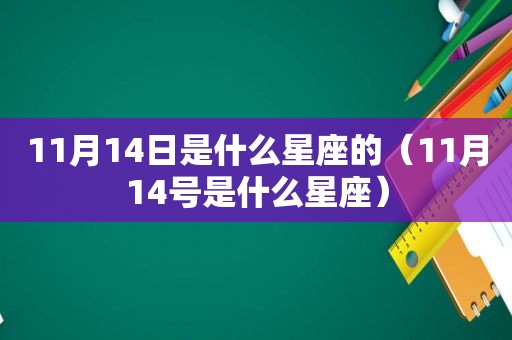 11月14日是什么星座的（11月14号是什么星座）